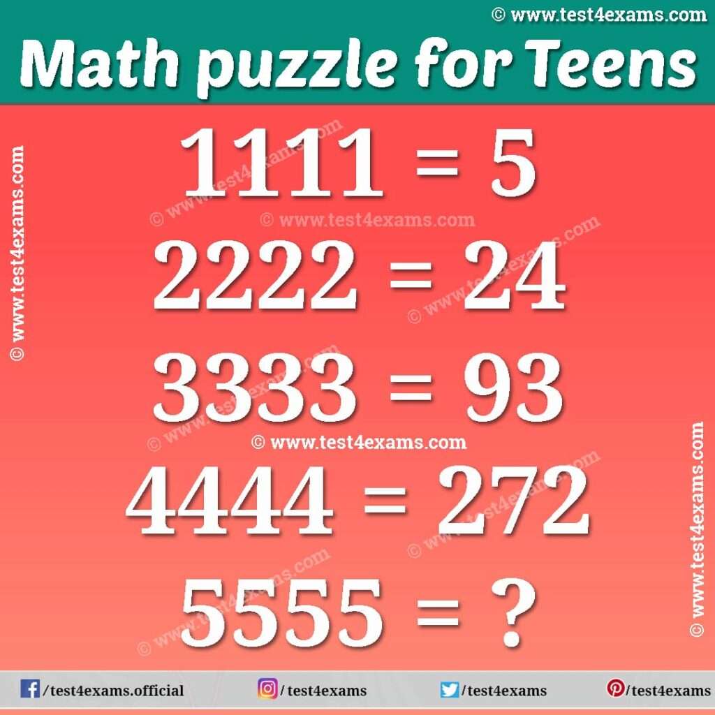 Math puzzles for teens