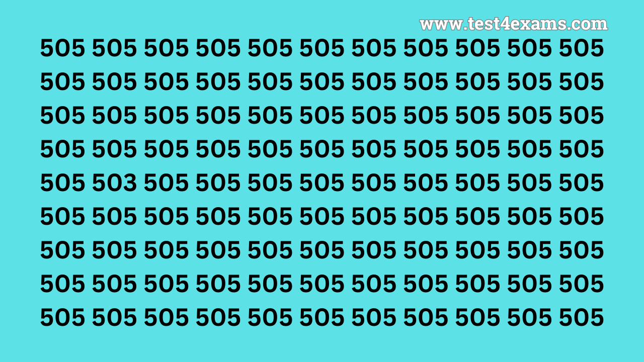 Observation Brain Teaser: If you have Eagle Eyes Find the Number 503 in 20 Secs