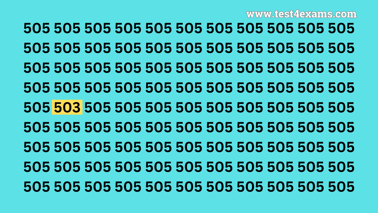 Observation Brain Teaser: If you have Eagle Eyes Find the Number 503 in 20 Secs