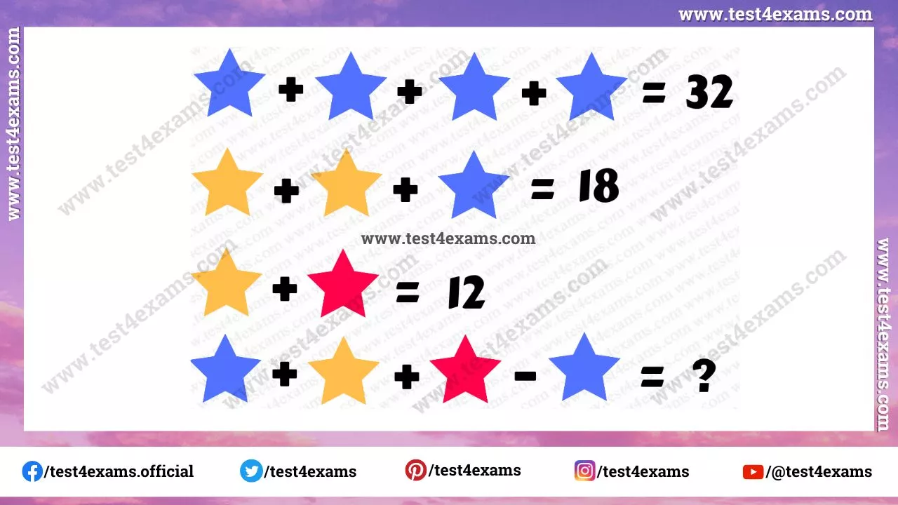 Star picture maths logic puzzle with answer – 1030