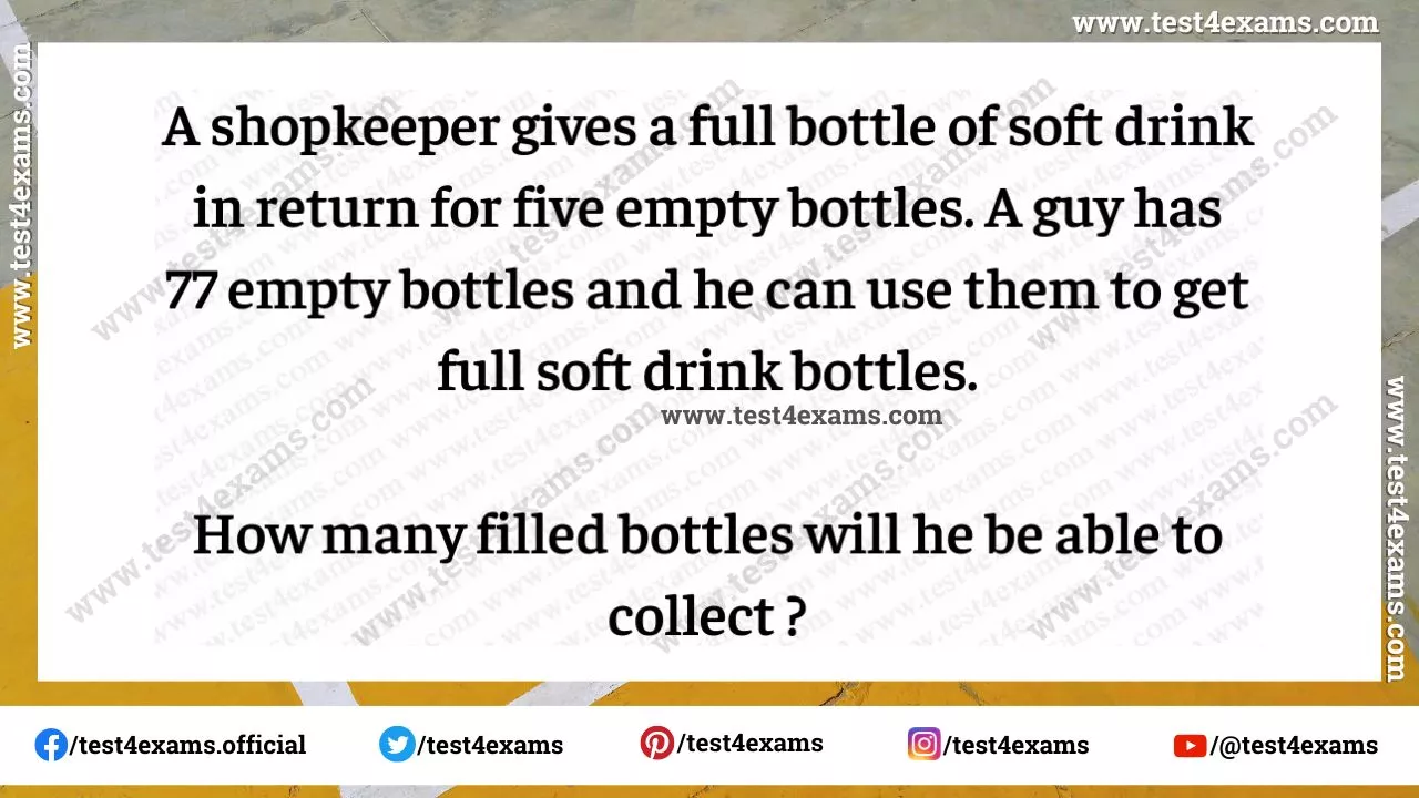 A shopkeeper gives a full bottle of soft drink in return for five empty bottles – 1033
