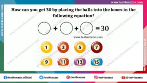 How can you get 30 by placing the balls into the boxes?