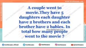 A couple went to movie. They have 5 daughters each daughter