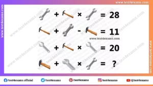 Hammer, Spanner Picture With Number Puzzles For Teens