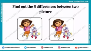 Find out the 5 differences between two cartoon pictures