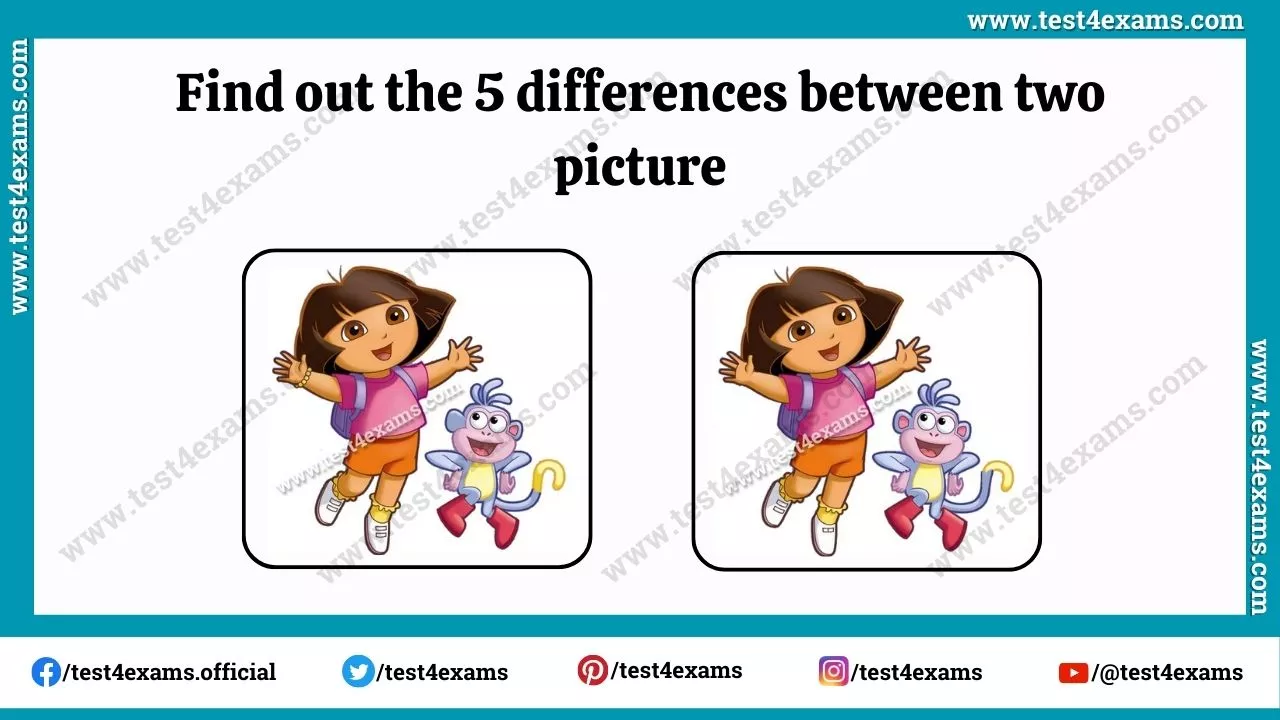 Find out the 5 differences between two cartoon pictures – 1159