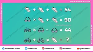 Shoe, Sunglass, Bicycle picture puzzle for genius