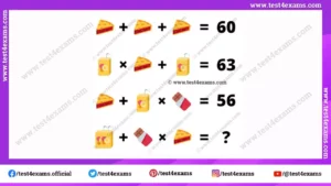 Pizza, juice, chocolate picture logical math puzzle with answer
