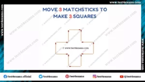 Move 3 matchsticks to make 3 squares