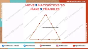 Move 3 matchsticks to makes 3 triangles