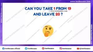 Can you take 1 from 19 and leave 20?