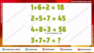Reasoning mathematical question for exam with answer