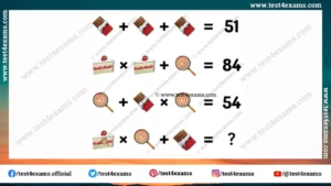 Chocolate picture math puzzle question with answer