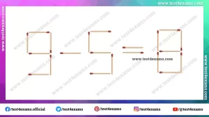 Matchstick Puzzle: 9-5=8 Move 1 Stick and Make the Equation Right