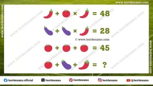 Chili Pepper, Tomato, Brinjal Puzzle Picture Problem with Answer