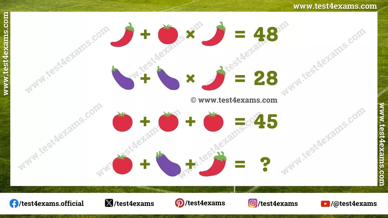 Chili Pepper, Tomato, Brinjal Puzzle Picture Problem with Answer – 1288