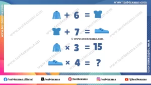 Tricky Picture Puzzle: Can you solve the shirt, T-shirt, and shoe picture equation in 8 seconds?
